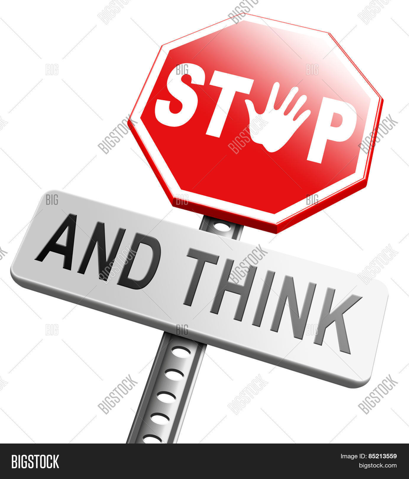 Stop Think Act Making Image & Photo (Free Trial) | Bigstock