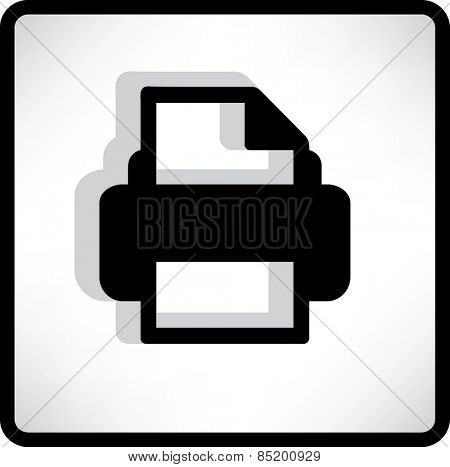 Flat Vector Printer Icon