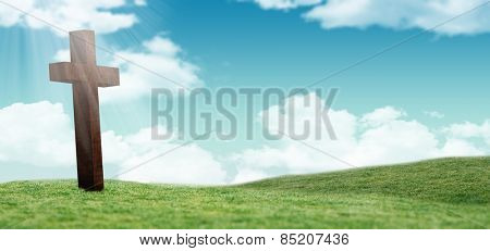 Cross against sky