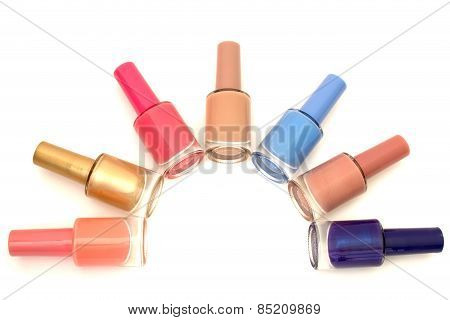 Colored Nail Polish Isolated Overwhite