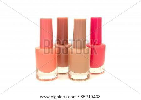Nail Polish Vertically Isolated Over White
