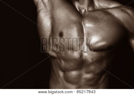 Body Of Muscular Man