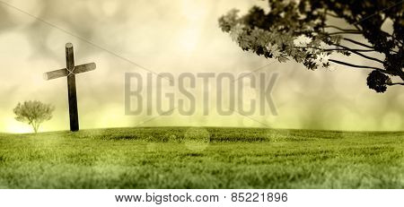 Cross against sky