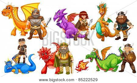 Viking tribes and many dragons