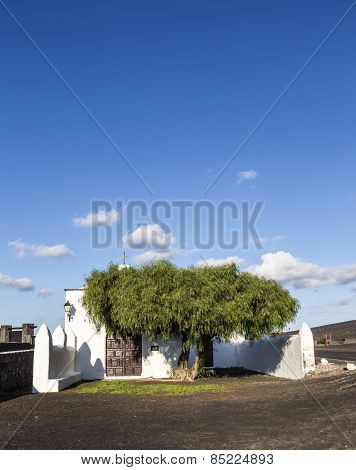 Small  Chapel In Rural Area Of La Geria In Lanzarote