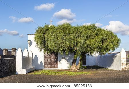 Small  Chapel In Rural Area Of La Geria In Lanzarote