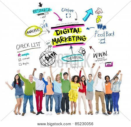 Digital Marketing Branding Strategy Online Media Concept