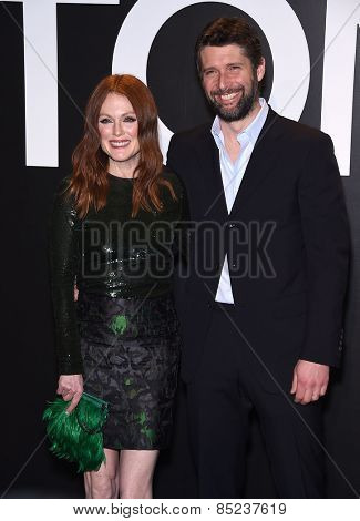 LOS ANGELES - FEB 20:  Julianne Moore & Bart Freundlich arrives to the Tom Ford Autumn/Winter 2015 Womenswear Collection Presentation  on February 20, 2015 in Hollywood, CA                