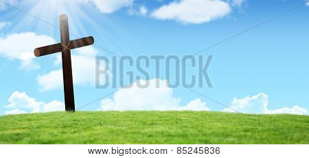 Cross against sky