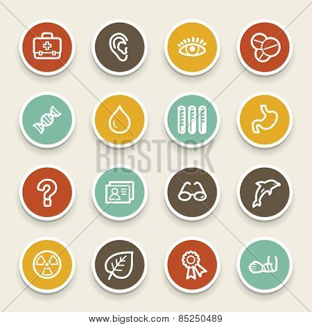 Medicine web icons set