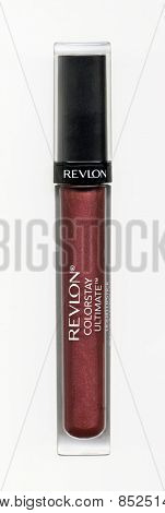 DAYTON, OHIO, USA - MARCH 12,2015: Revlon Colorstay Ultimate Liquid Listick, shown here in Royal Raisin, is a liquid, food-proof lipstick that lasts up to 24 hours. Revlon company was founded in 1932.
