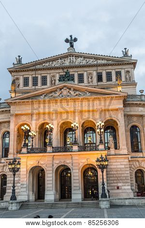 Alte Oper In Frankfurt. Night View.