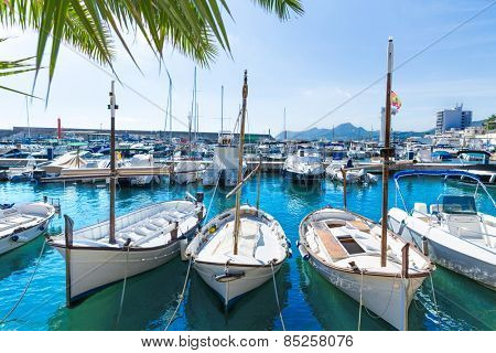 Majorca Cala Ratjada Rajada marina port boats  in Capdepera Mallorca