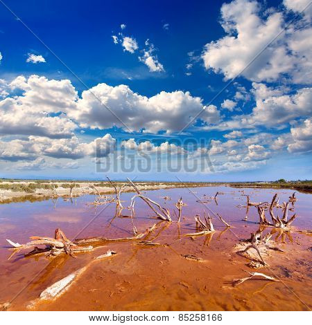 Mallorca Es Trenc Ses Salines saltworks in Balearic islands Majorca