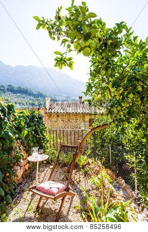 Majorca Balearic house patio in Balearic islands Mediterranean architecture of Mallorca