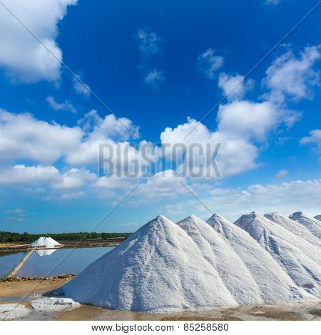 Mallorca Ses Salines Es Trenc Estrenc saltworks in Balearic Islands Spain