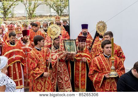 Odessa, Ukraine - September 13: Celebration Of The Orthodox Christian Religious Holiday Icons Of The