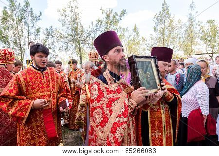 Odessa, Ukraine - September 13: Celebration Of The Orthodox Christian Religious Holiday Icons Of The