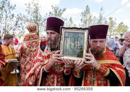 Odessa, Ukraine - September 13: Celebration Of The Orthodox Christian Religious Holiday Icons Of The