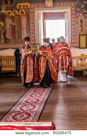 Odessa, Ukraine - September 13: Celebration Of The Orthodox Christian Religious Holiday Icons Of The