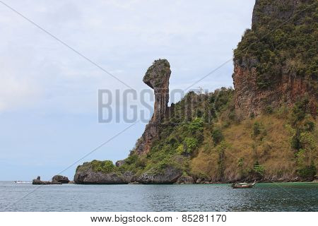 Koh Kai Island Nature Sea Destination Of Krabi Province Andaman Sea Southern Of Thailand