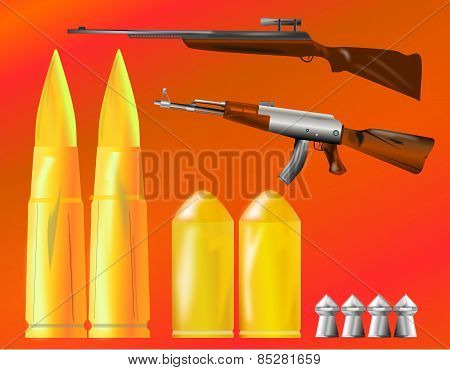 weapons and bullets