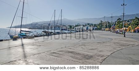 Central Embankment In Yalta