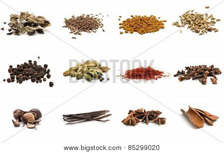 Set Of Different Spices