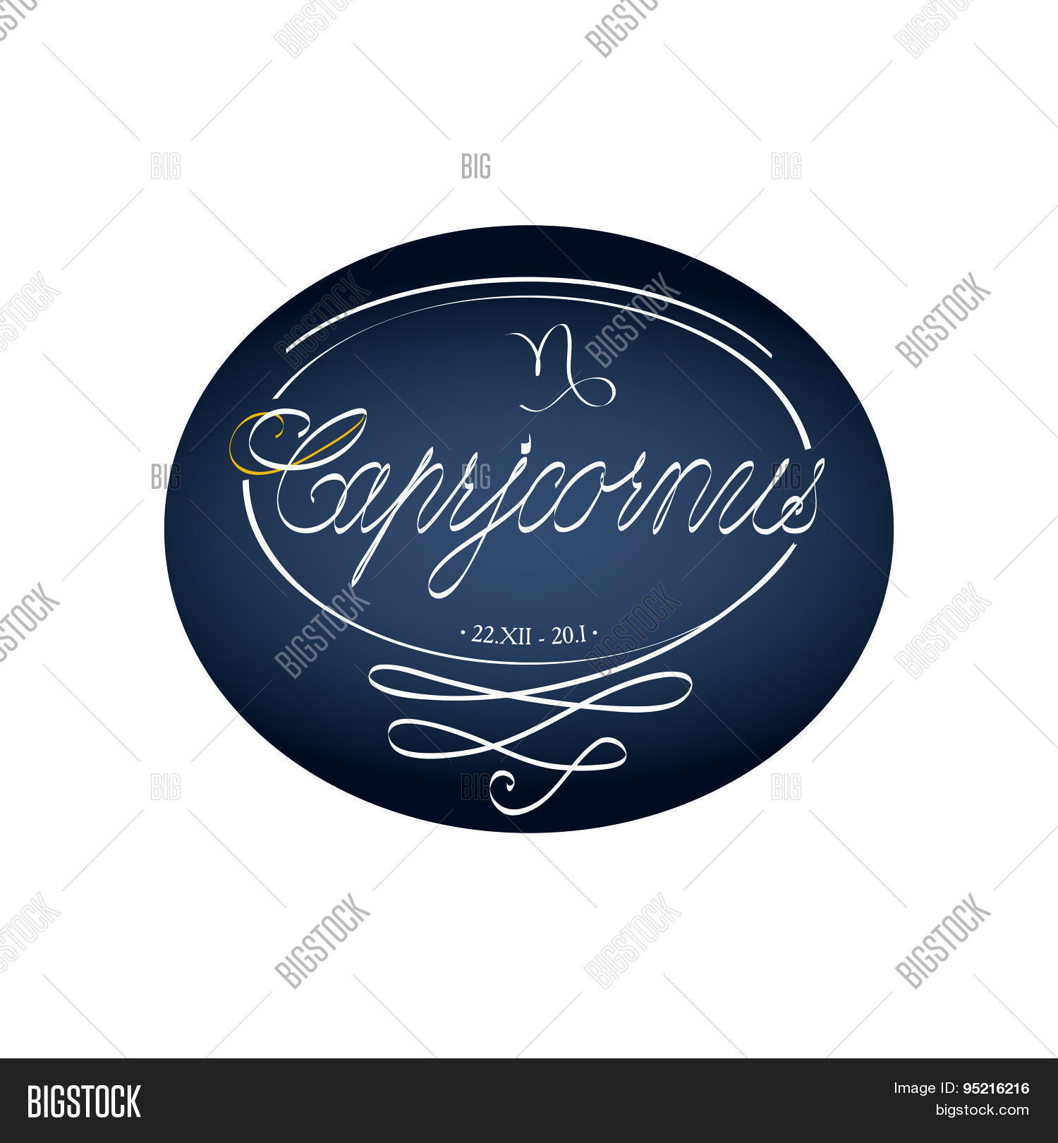 Caprinius Sign Capricornus, Sign Vector & Photo (Free Trial) | Bigstock