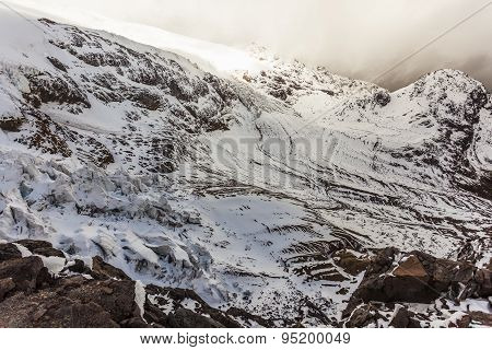 Volcán Cayambe, Glaciares