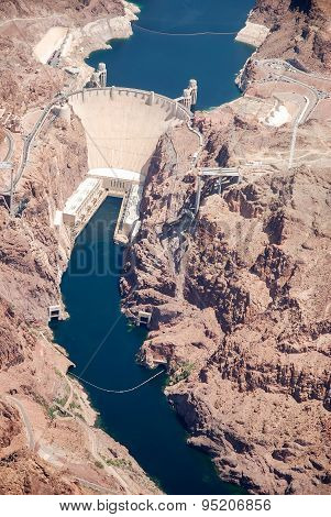 Aerial View Of Hoover Dam