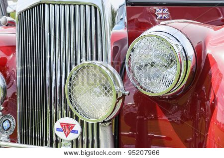A vintage Alvis car.