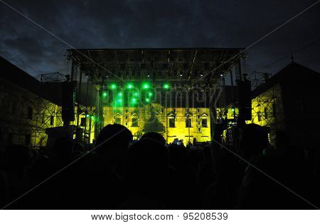 The Subways performing a live concert