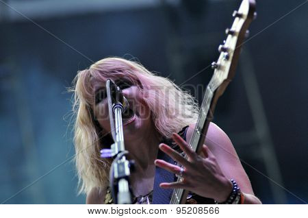 The Subways performing a live concert