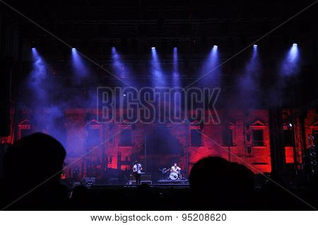 The Subways performing a live concert