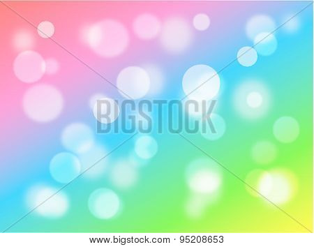 Bokeh on multi-colored background