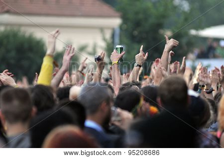 Crowd of people at a concert