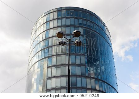 Close-up of glass facades of office building