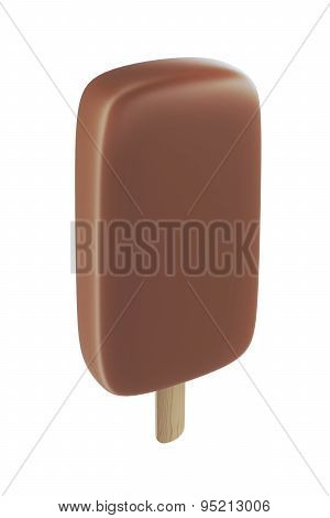 Icecream covered with chocolate