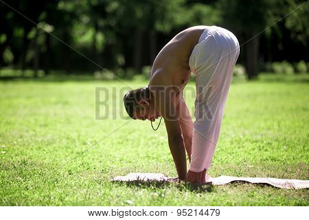 Uttanasana Pose In Park