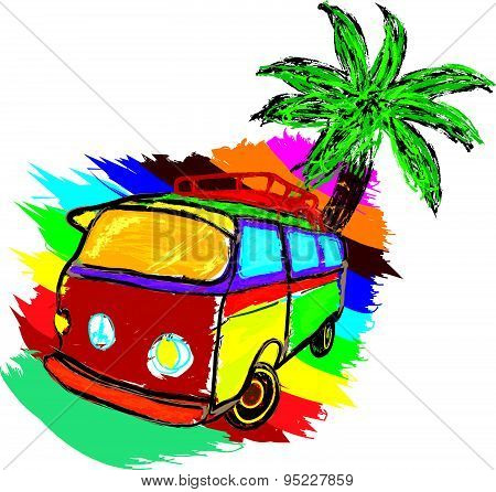 Hippie van