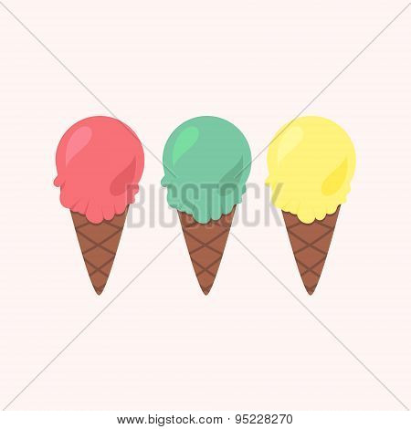 Vector Set Of Ice-creams