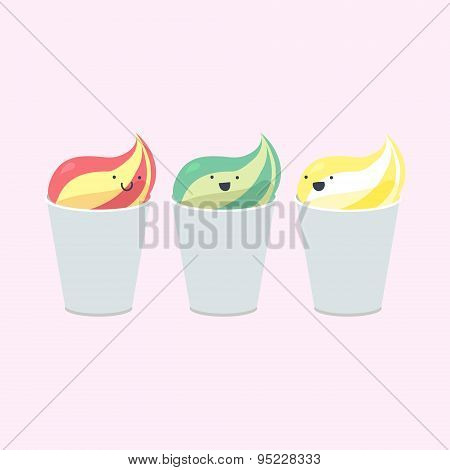 Vector Set Of Ice-creams