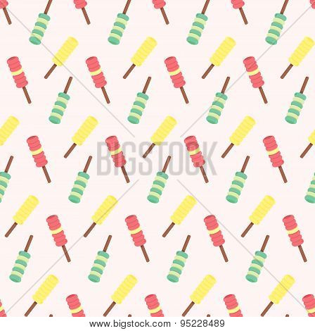 Vector Seamless Pattern From Ice-creams
