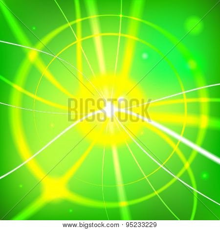 Colorful sunburst - editable vector graphic