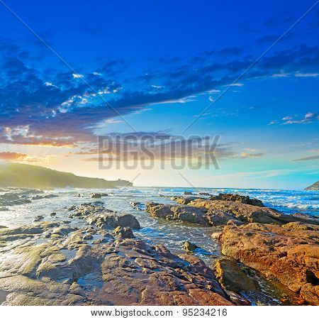 Colorful Sunset In Porto Ferro