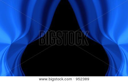 Blauer Vorhang Hintergrund 2