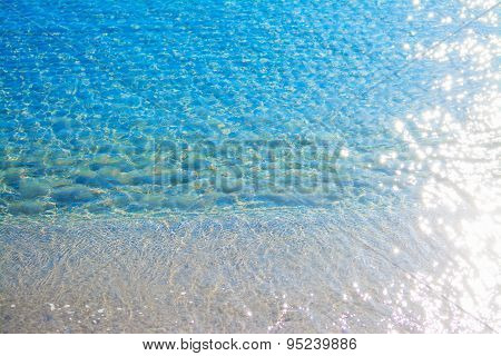 Top View Of Alghero Shoreline With Light Reflection