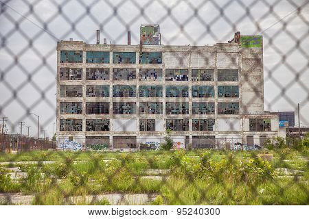 Fisher Body Works Factory With Fence
