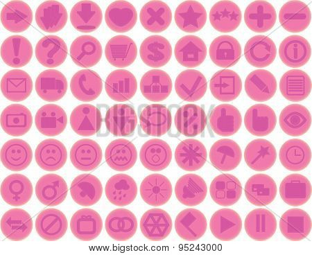 Pink icons